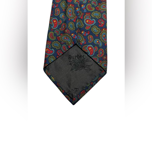 Burberry Red and Blue Floral Tie - Picture 3 of 5